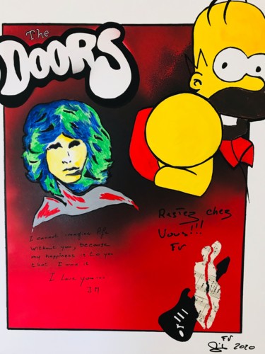 Peinture intitulée "Jim Morrison Confin…" par Franck Varoclier, Œuvre d'art originale, Acrylique