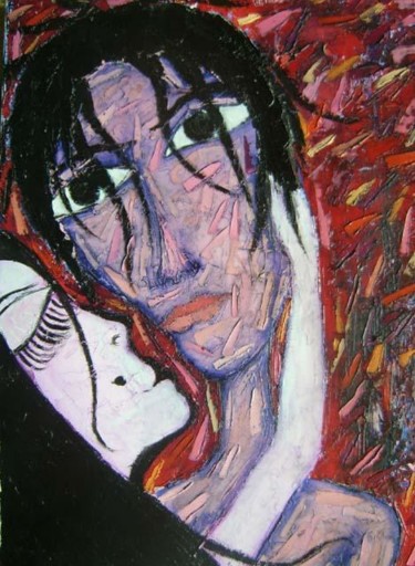 Malerei mit dem Titel "le baiser 1" von Fx Dubois, Original-Kunstwerk