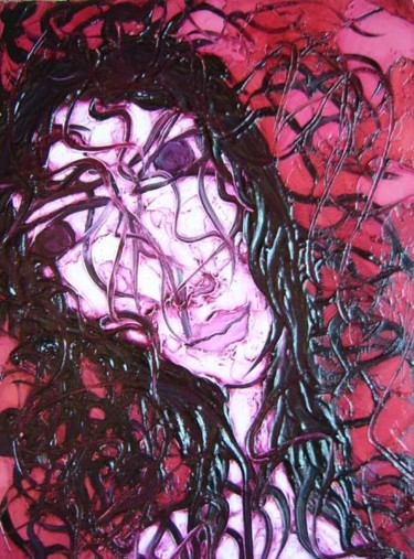 Painting titled "jeune femme 6" by Fx Dubois, Original Artwork