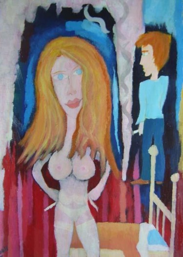 Painting titled "avant l'amour1" by Fx Dubois, Original Artwork