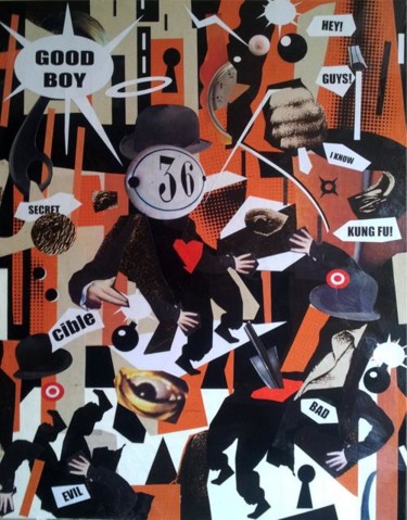 Collages titled "agent orange" by François-Xavier Lagey, Original Artwork