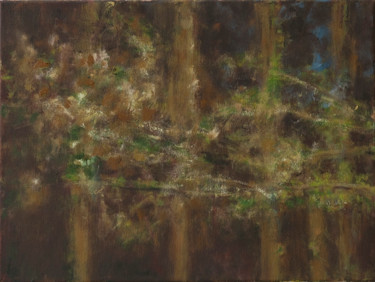 Schilderij getiteld "Landschap i-II" door Martha Fyrigos, Origineel Kunstwerk, Olie