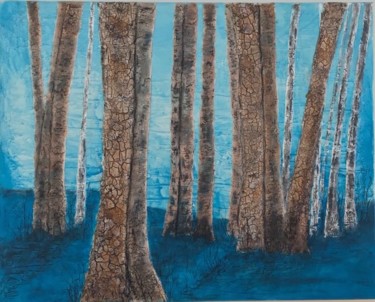 Painting titled "FORET MAGIQUE" by Georgette Boesch, Original Artwork, Acrylic