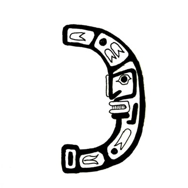 Totem tribal Drawing titled "Totem tribal" by Guillaume Flouriot, Original Art, Ink