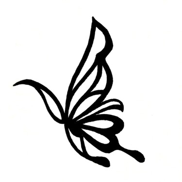 Dessin intitulée "Papillon" par Guillaume Flouriot, Œuvre d'art originale, Encre