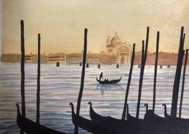 Peinture intitulée "Venise" par Guillaume Flouriot, Œuvre d'art originale, Aquarelle