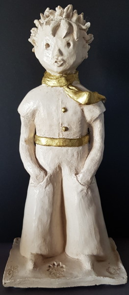 Sculpture titled "le Petit Prince" by Geneviève Gandy, Original Artwork, Terra cotta