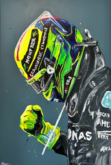 Pintura titulada "Formula 1" por Nelly G, Obra de arte original, Acrílico Montado en Bastidor de camilla de madera