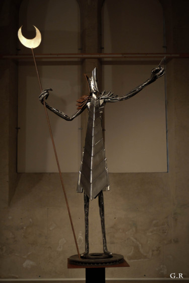 Sculpture intitulée "Janus" par G.R, Œuvre d'art originale, Métaux