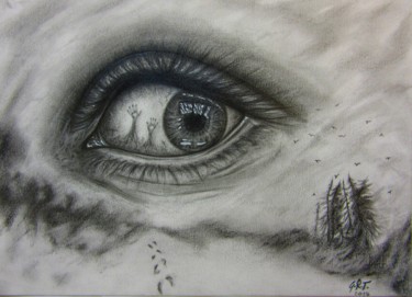 Drawing titled "Disappear" by Gian Roberto Tognetti, Original Artwork, Graphite
