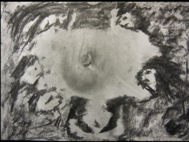 Zeichnungen mit dem Titel "Unsolved mystery" von Gian Roberto Tognetti, Original-Kunstwerk, Kohle