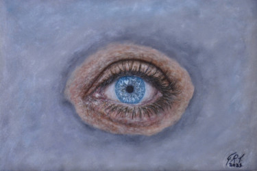 Painting titled "The eye of the heart" by Gian Roberto Tognetti, Original Artwork, Oil