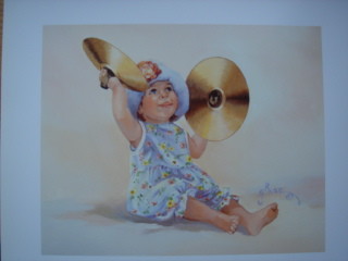 Painting titled "Cindy's Cymbal" by G. Rose, Original Artwork