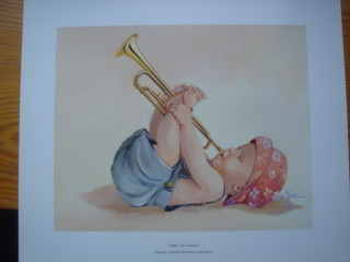 Painting titled "Tommy The Trumpet" by G. Rose, Original Artwork
