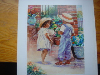 Painting titled "Garden Tour" by G. Rose, Original Artwork