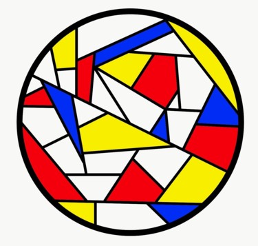 Arts numériques intitulée "Hommage à Mondrian" par Wezalen, Œuvre d'art originale, Travail numérique 2D
