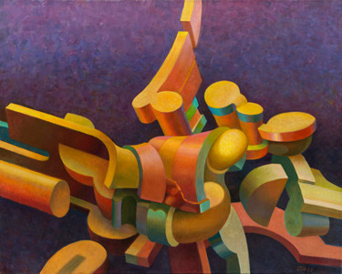 Картина под названием "Сон об Икаре" - Геннадий Трошков, Подлинное произведение искусства, Масло