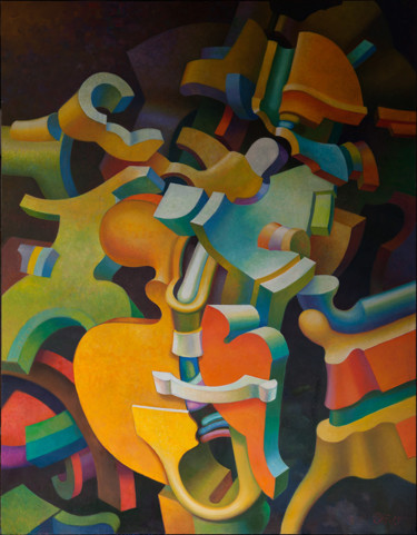 Peinture intitulée "Либертанго" par Gennadii Troshkov, Œuvre d'art originale, Huile