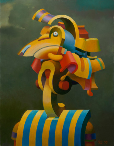 Pintura titulada "Гордая птица." por Gennadii Troshkov, Obra de arte original, Oleo