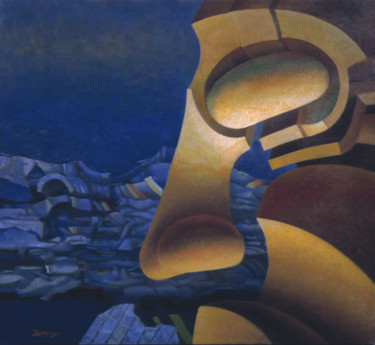 Картина под названием "Профиль." - Геннадий Трошков, Подлинное произведение искусства, Масло
