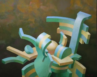 Pintura titulada "Трансформации стула." por Gennadii Troshkov, Obra de arte original, Oleo