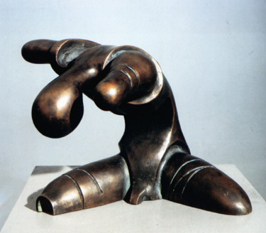 Sculpture intitulée "Рвущий путы" par Gennadii Troshkov, Œuvre d'art originale, Coulage