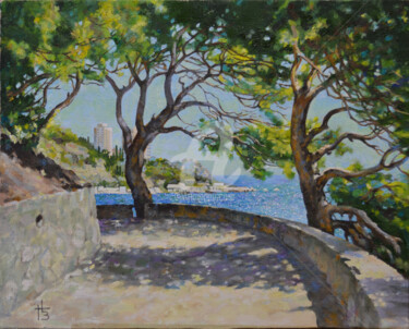 Painting titled "September in the Cr…" by Gennady Zmitrovich, Original Artwork, Oil