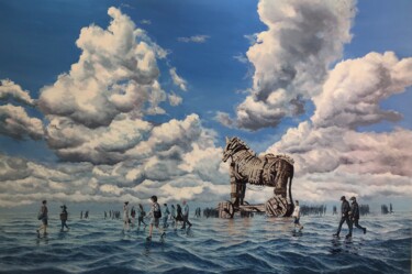 Black Door 14 Painting titled "Black Door 14" by Garri Arzumanyan, Original Art, Oil