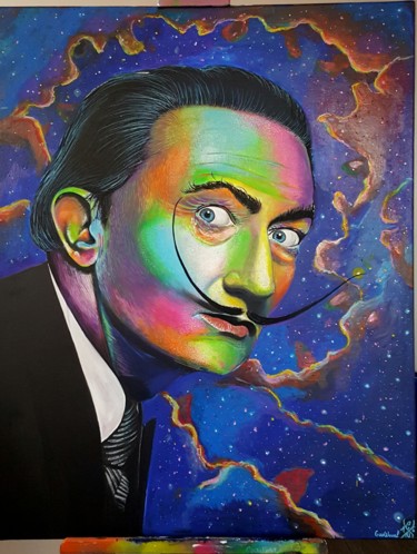 Peinture intitulée "Salvador Dalí 2.0" par Gaawouelart, Œuvre d'art originale, Acrylique