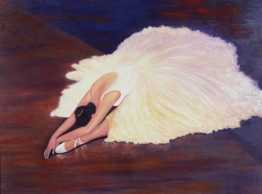 Painting titled "Prima Ballerina, Gr…" by Antoine Gaber, Original Artwork, Oil