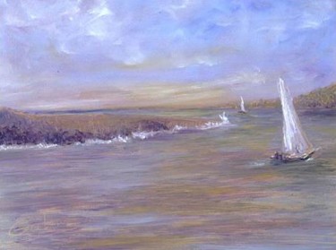 Painting titled "New Brunswick Seasc…" by Antoine Gaber, Original Artwork, Oil