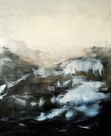 Pittura intitolato "Waves Of Landscape" da Gabi Ehmann, Opera d'arte originale, Acrilico Montato su Telaio per barella in le…
