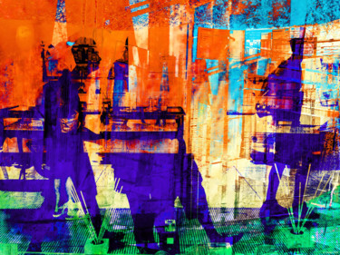 Digitale Kunst mit dem Titel "Walking through the…" von Gabi Hampe, Original-Kunstwerk, Collagen