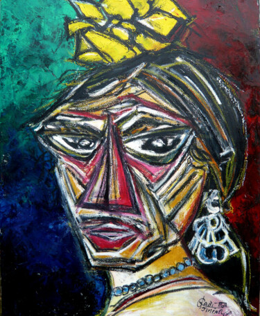 Malerei mit dem Titel "Como Carmen Amaya" von Gabi Jimenez, Original-Kunstwerk, Öl