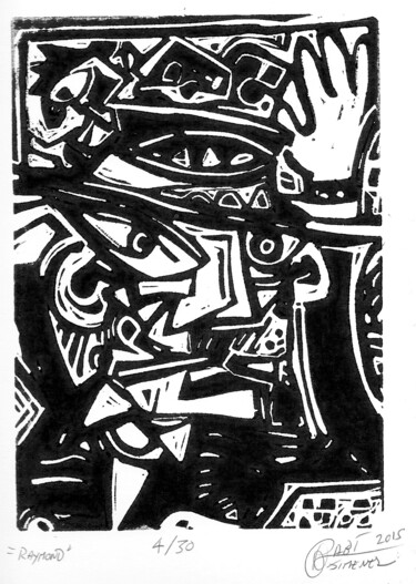 Отпечатки и Гравюры под названием "RAYMON GUREME" - Gabi Jimenez, Подлинное произведение искусства, Линогравюры