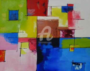 Painting titled "Abstrato" by Gabi Fiore, Original Artwork, Oil