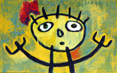 Pittura intitolato "Abstract art. Kid:…" da Gabo Mendoza, Opera d'arte originale, Olio