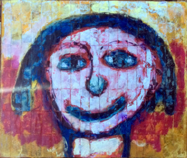 Painting titled "Smiling girl" by Gabo Mendoza, Original Artwork, Acrylic