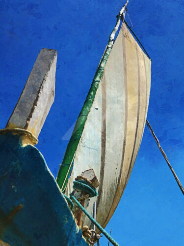 Vela de Saveiro Gravures & estampes intitulée "Vela de Saveiro" par Gabo Gussen, Œuvre d'art originale, Impression numérique