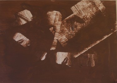 Painting titled "Monument" by Gábor Komor, Original Artwork, Oil