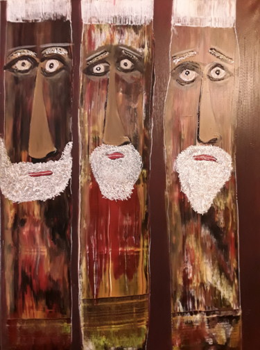Peinture intitulée "Vieux sages muslim" par Goy'Art, Œuvre d'art originale