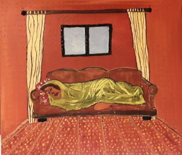 Peinture intitulée "Moun a la sieste" par Goy'Art, Œuvre d'art originale, Acrylique