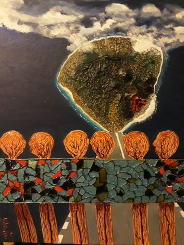 Painting titled "Reunion island" by Goy'Art, Original Artwork, Acrylic