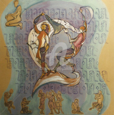 Peinture intitulée "Different Dance" par Nicholas Gabrichidze, Œuvre d'art originale, Acrylique