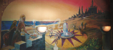 Peinture intitulée "Murals at the laung…" par Nicholas Gabrichidze, Œuvre d'art originale, Autre