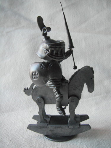 Escultura intitulada "Cavaleiro" por Gabriel Valentim Do Nascimento, Obras de arte originais, Vidro