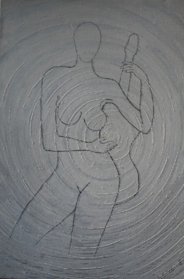 Peinture intitulée "Femmes VII (Osmose)" par Gabriel Baptiste, Œuvre d'art originale, Huile