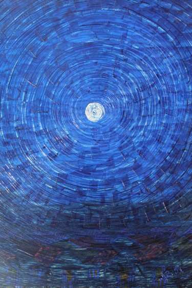 Peinture intitulée "Pleine lune" par Gabriel Baptiste, Œuvre d'art originale, Huile
