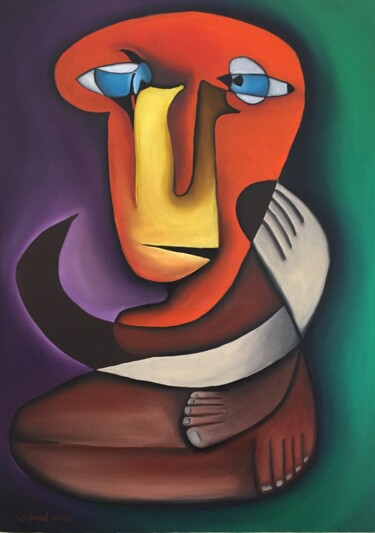 Pintura titulada "Caras II" por Gabriel Beguiristain, Obra de arte original, Oleo