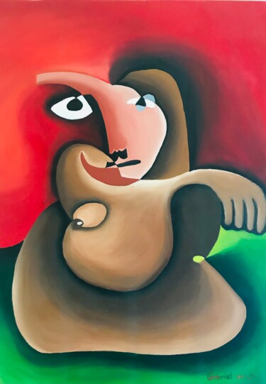 Pittura intitolato "Mulher" da Gabriel Beguiristain, Opera d'arte originale, Olio